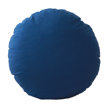 버튼 원형 자연염색 블루 쿠션 방석 커버